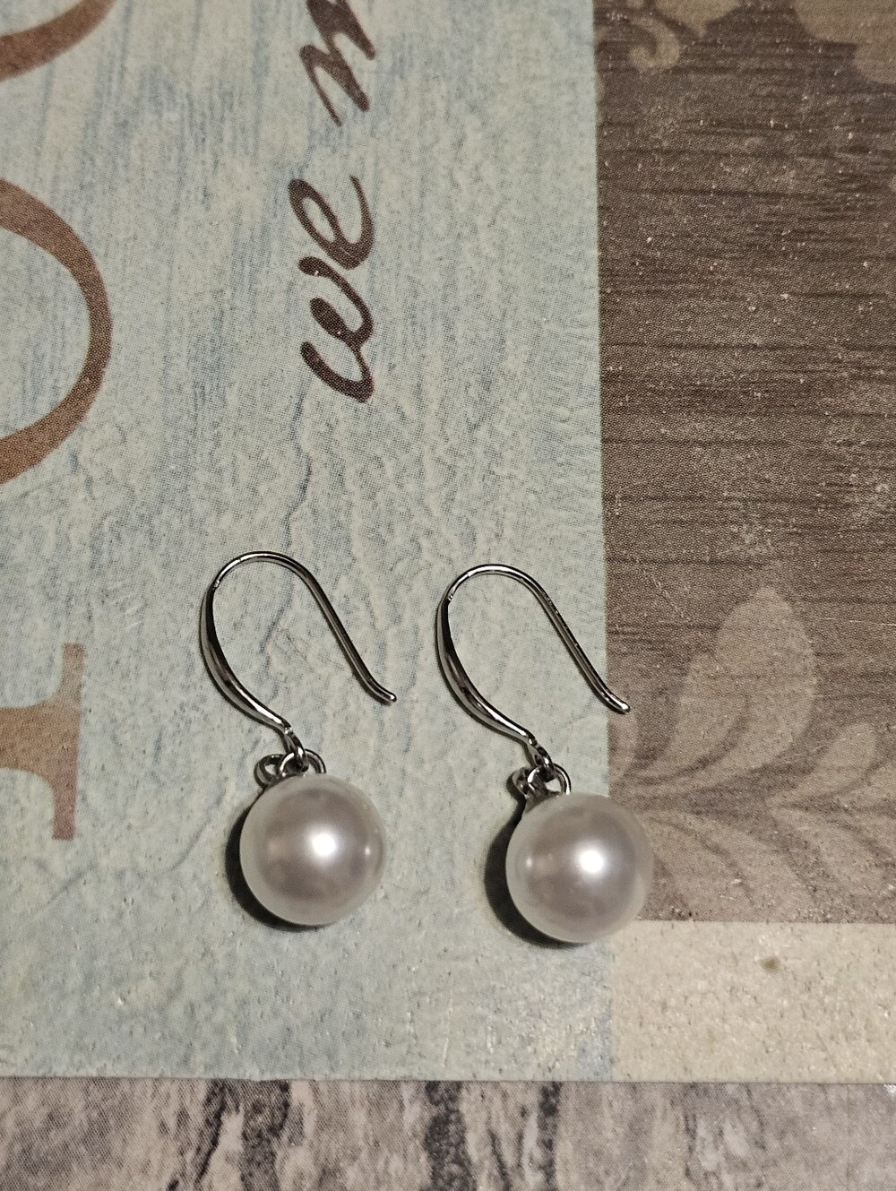 Sterling Silver 925 Dangle Pearl Earrings